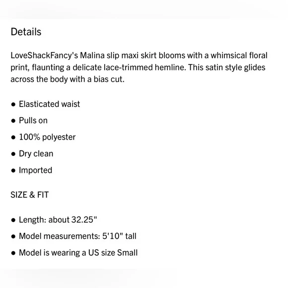 LoveShackFancy Malina Maxi Skirt, Apricot Medley - Picture 8 of 14